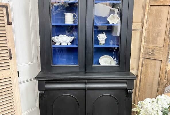 Victorian glazed display dresser,