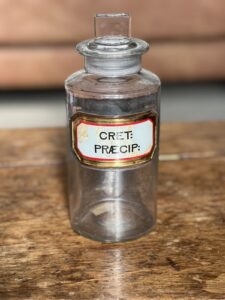 Antique apothecary bottle CRET: PRAECIP