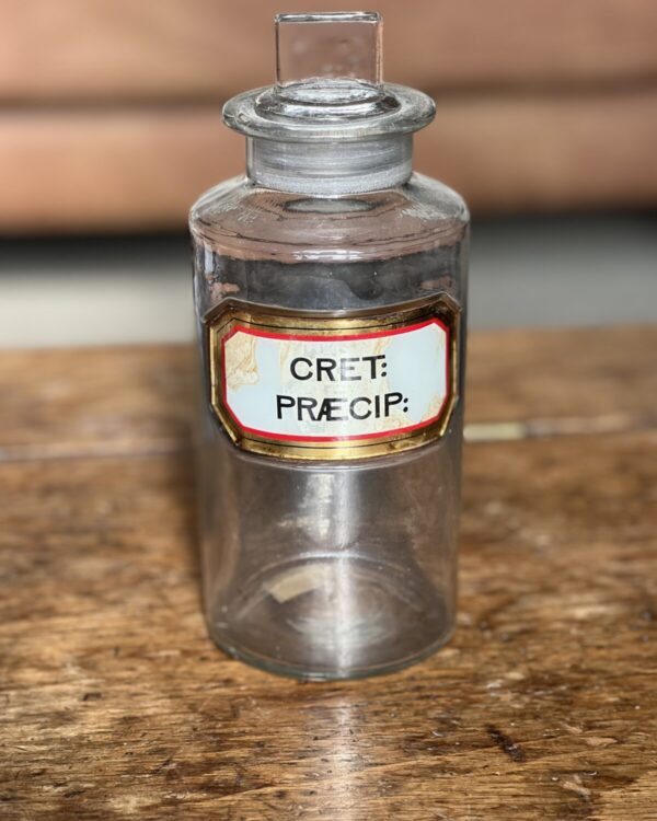 Antique apothecary bottle CRET: PRAECIP