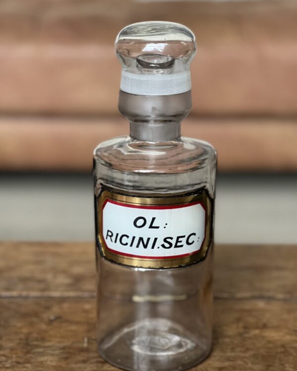 Antique apothecary bottle OL: RICINI: SEC