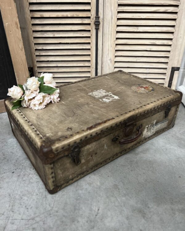 Vintage suitcase travel trunk