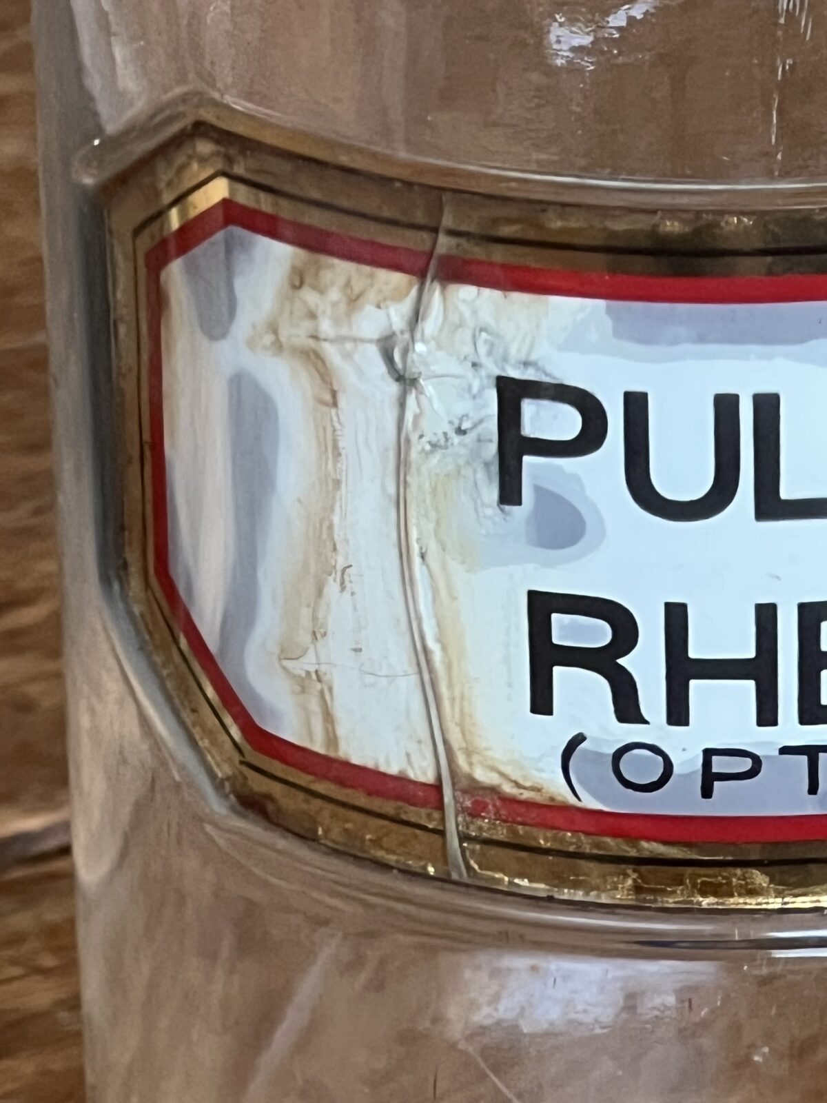 Antique apothecary bottle PULV:RHEI. opt - Image 5