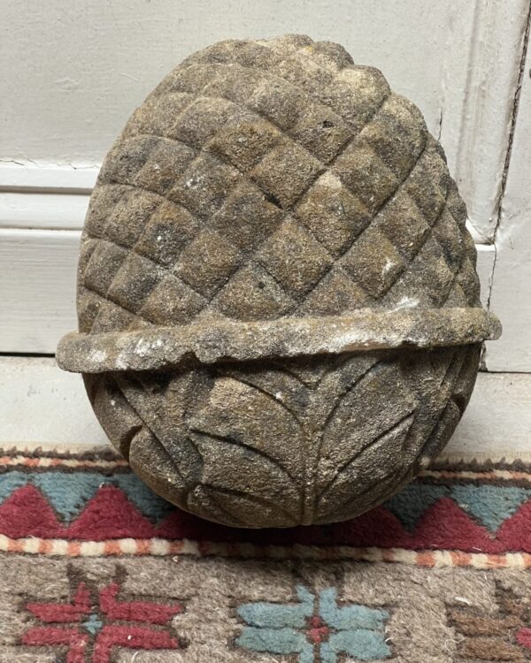 Vintage stone garden acorn