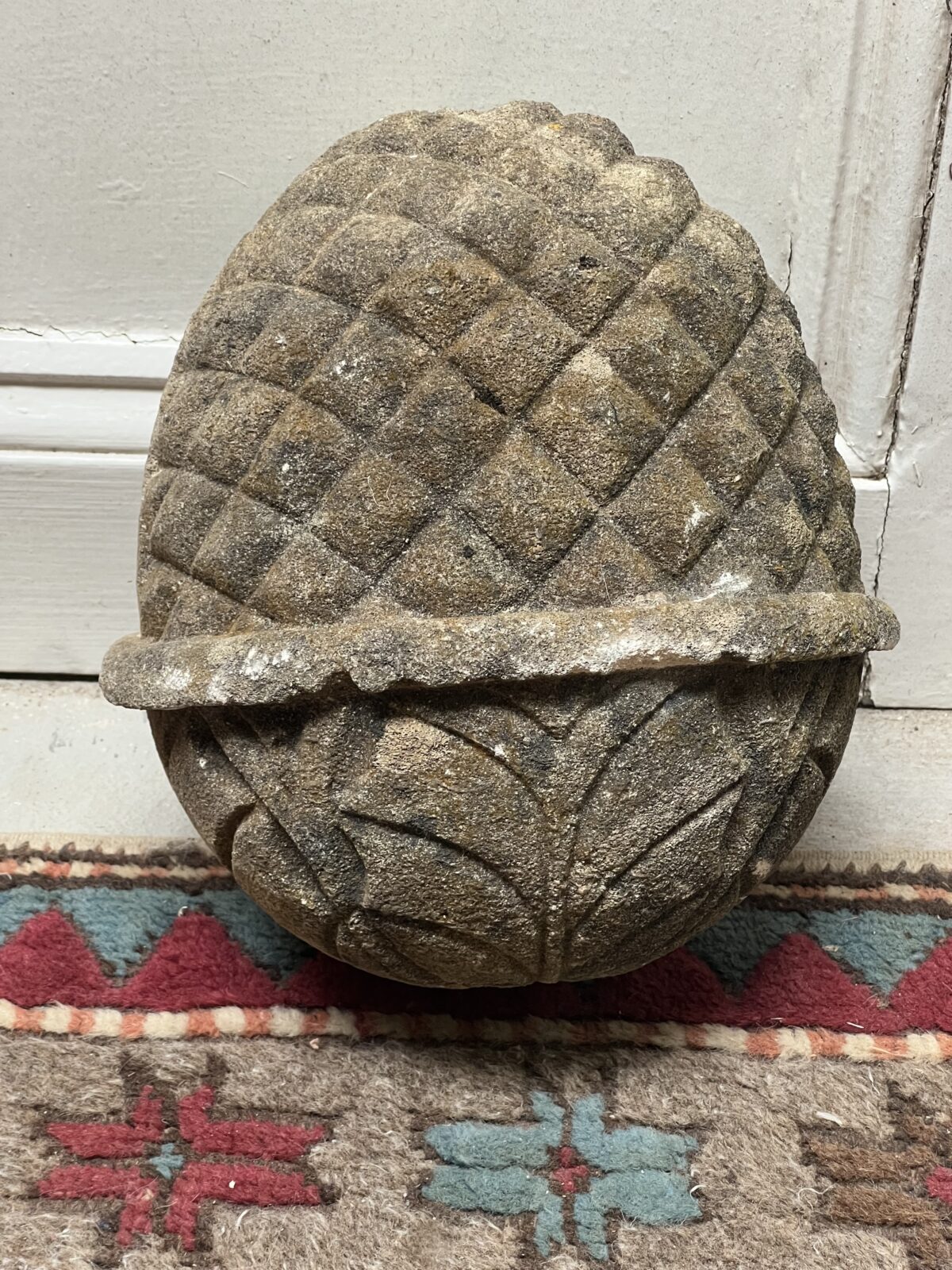 Vintage stone garden acorn