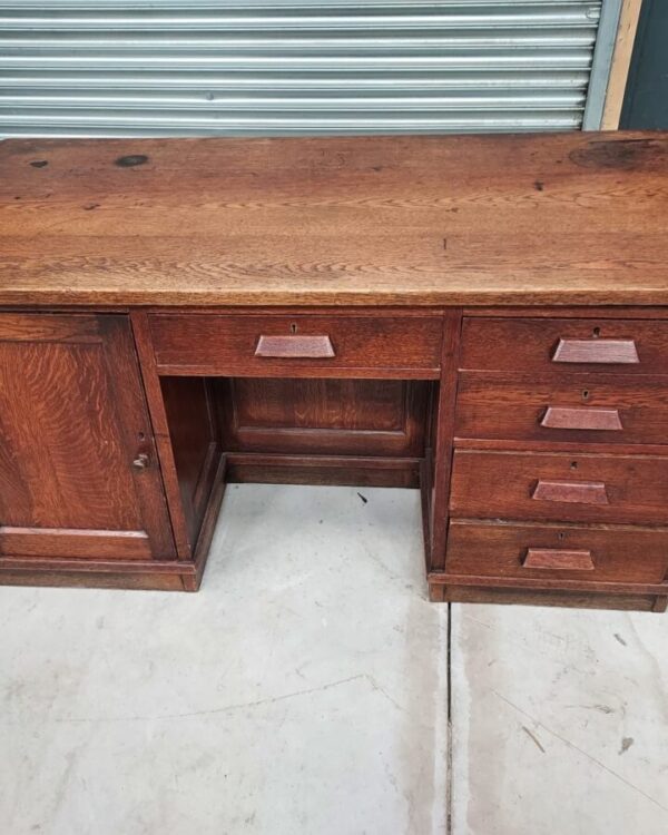 Antique oak partners desk