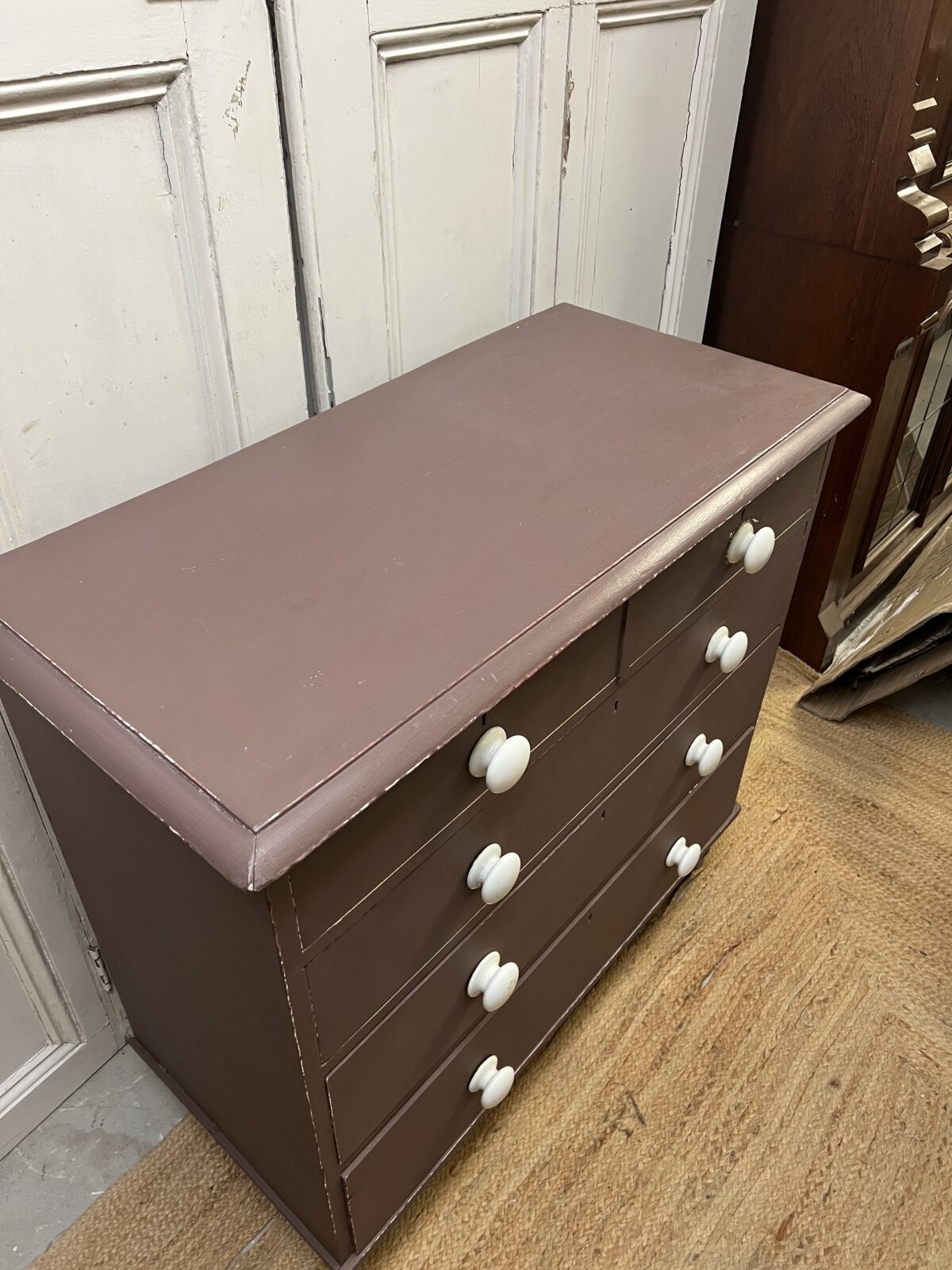 Victorian hand painted pine chest of drawers - Image 6
