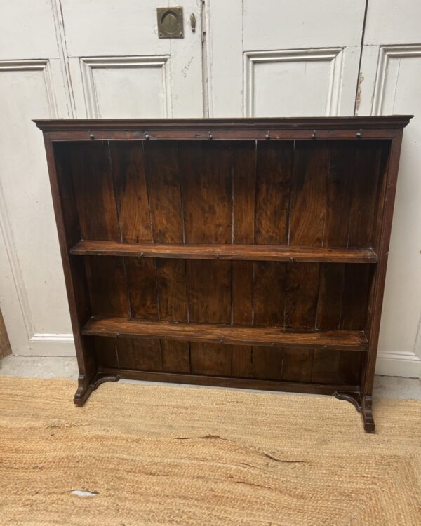 Antique oak dresser top wall shelves