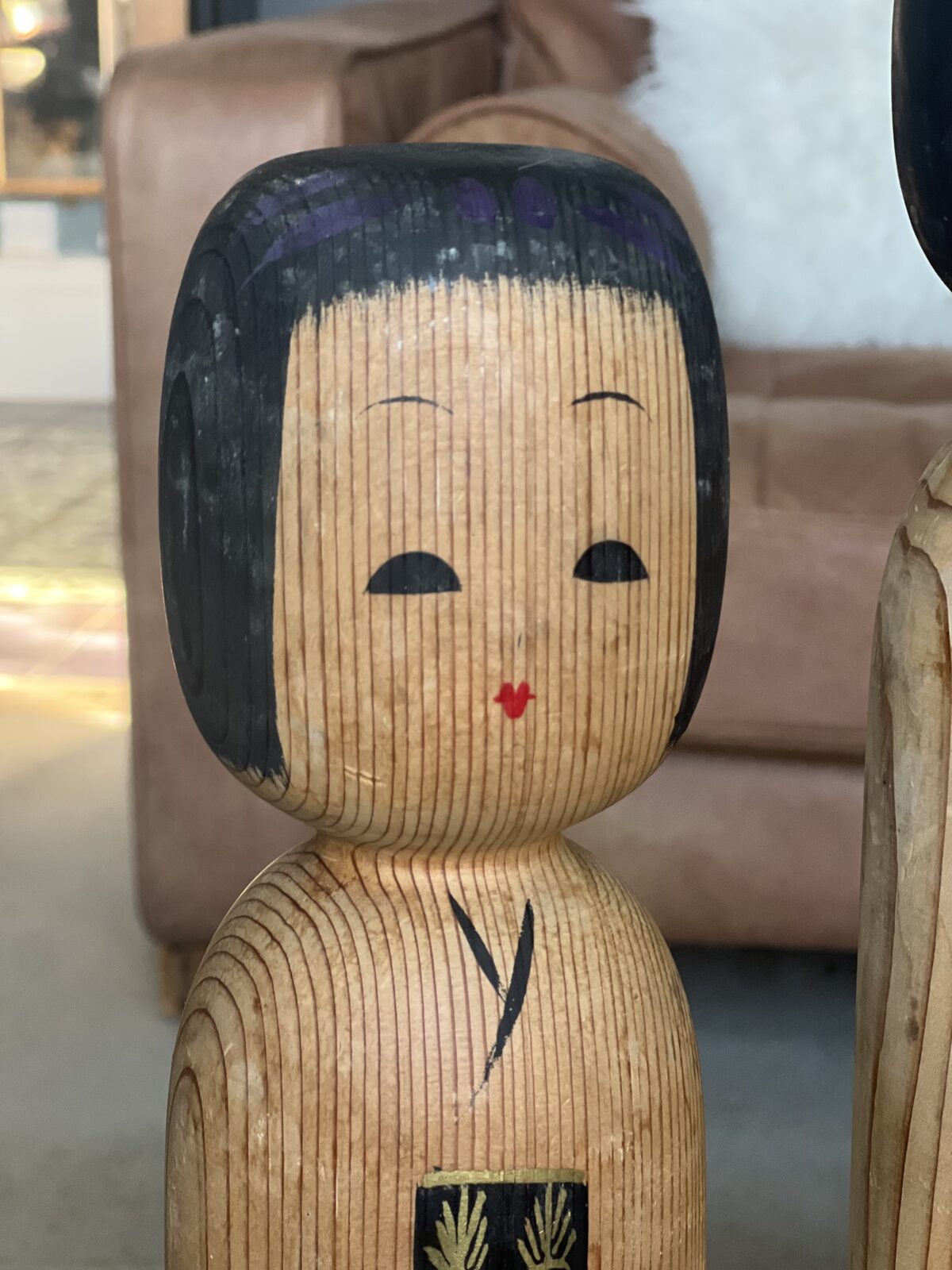 Vintage set of 3 1970’s traditional Japanese Kokeshi dolls - Image 3
