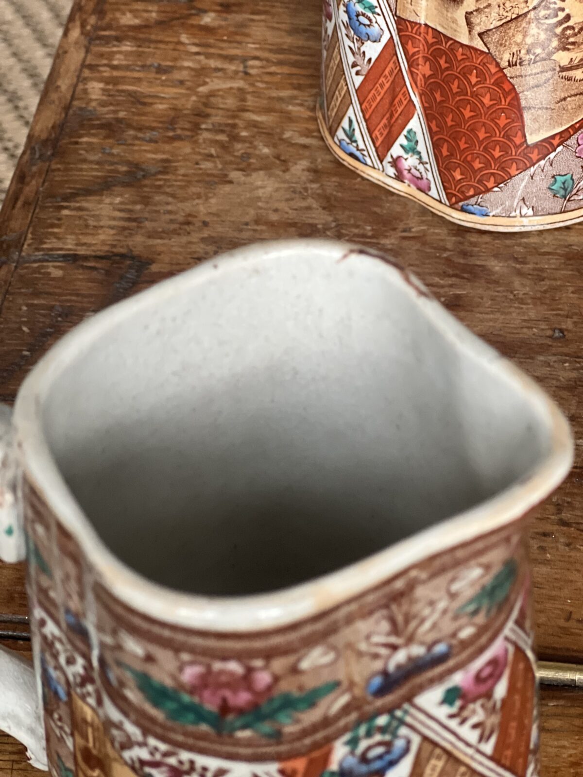 Antique set of 3 Victorian David Methven and Sons ceramic pitchers - Image 7