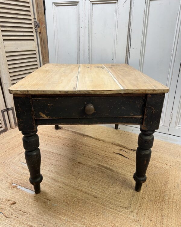 Antique pine kitchen scrub top four seater dining table