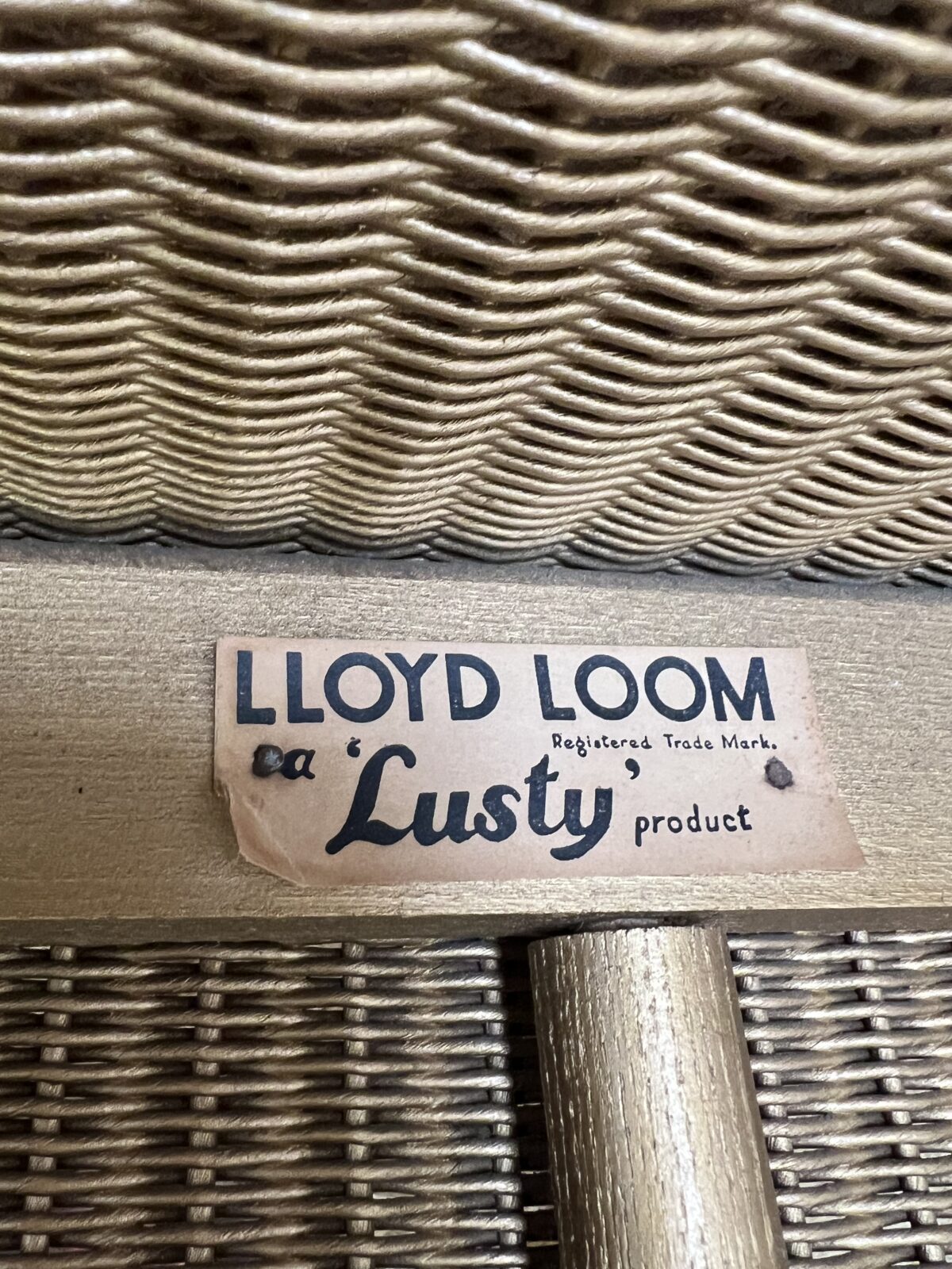Lloyd loom “Lusty” vintage chair with original label - Image 6