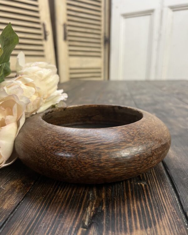 Vintage wooden carved bowl