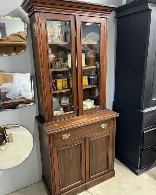 Victorian small glazed dresser
