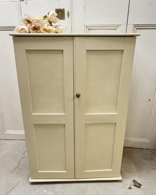 Victorian old pine hand painted Cupboard
